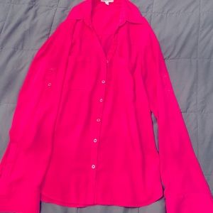 Express Long Sleeve Hot Pink Medium
